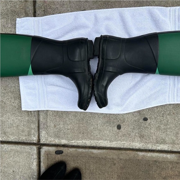 Hunter Two-Tone Green Rain Boots - Picture 4 of 5